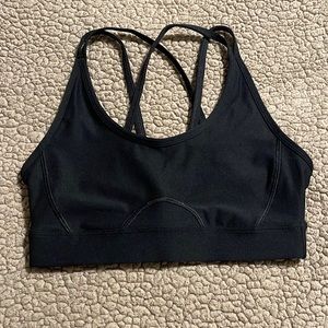 Activ8 Black Sports Bra Criss Cross Top Size Small